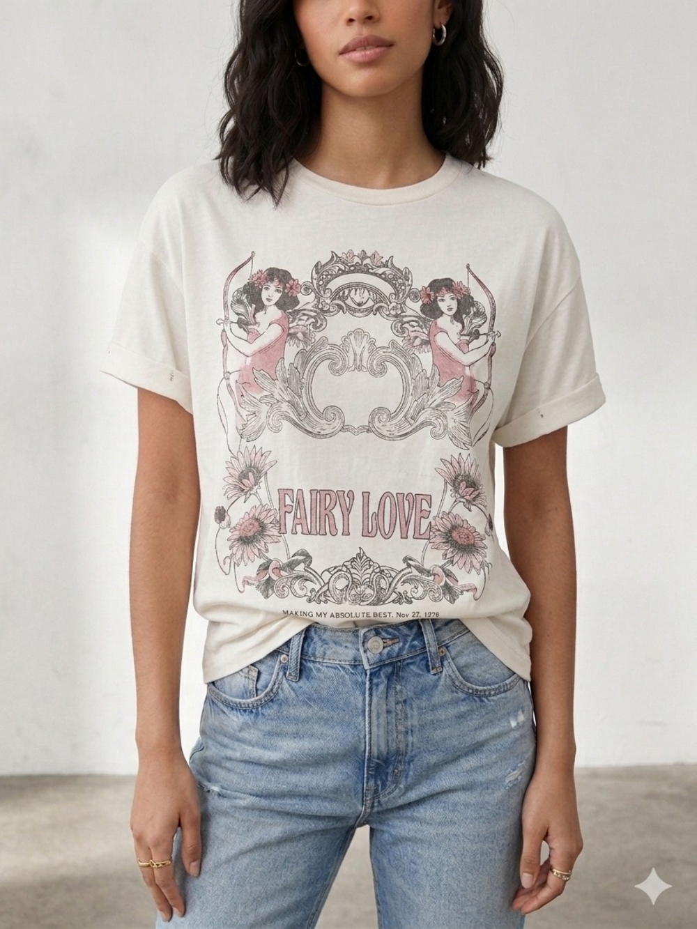 Zara "Fairy Love" Graphic T-Shirt